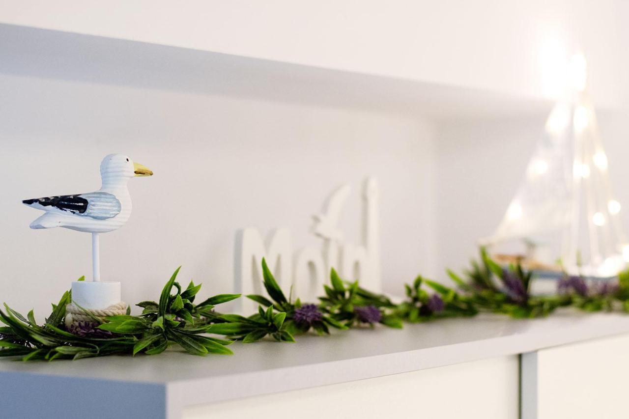 Strandidylle Apartment Mit Meerblick Und Kamin เมียนซิดดรอแย ภายนอก รูปภาพ